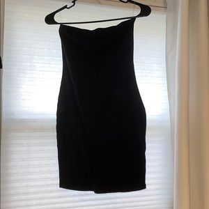 Black tube top dress